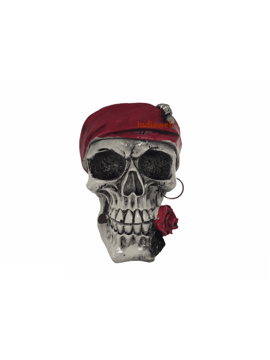 CAVEIRA DECORATIVA PIRATA 9x14,5x11,5 cm